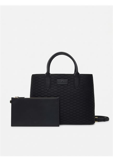 Borsa a mano logo frontale nero ELISABETTA FRANCHI | BS01A66E2110